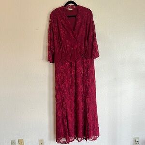 Kiyonna Red Lace Dress: PLUS SIZE